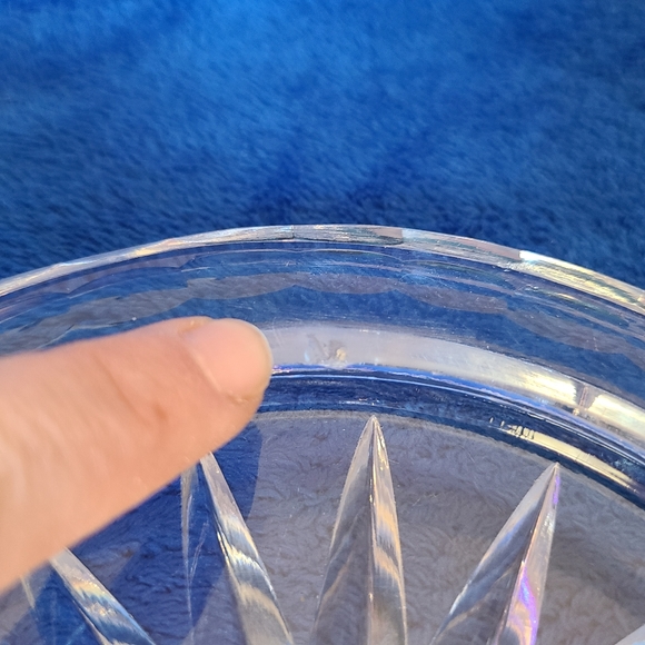 Polish Violetta Dome Lidded Round Pinwheel Hand Cut Cheese Butter Dish Elegant - Picture 5 of 9